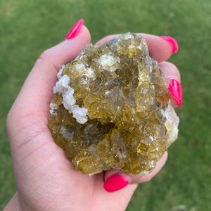 Golden Fluorite with Dolomite from Spain